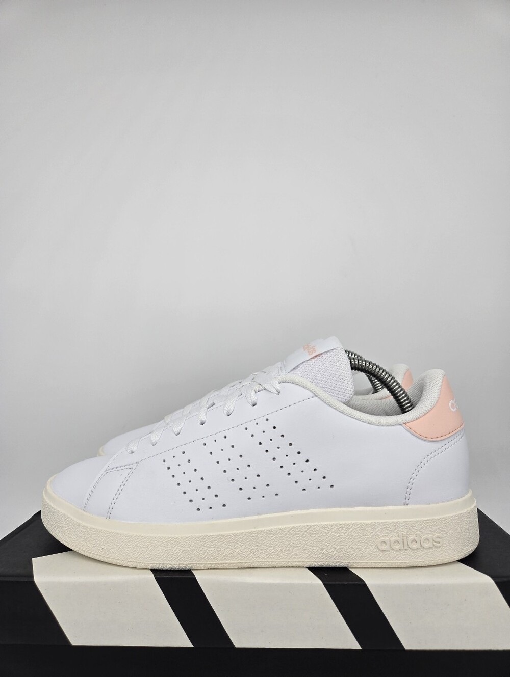 adidas Women's Advantage Base 2.0 IH1692 Cloud White Blush Pink Shoes Size 8.5